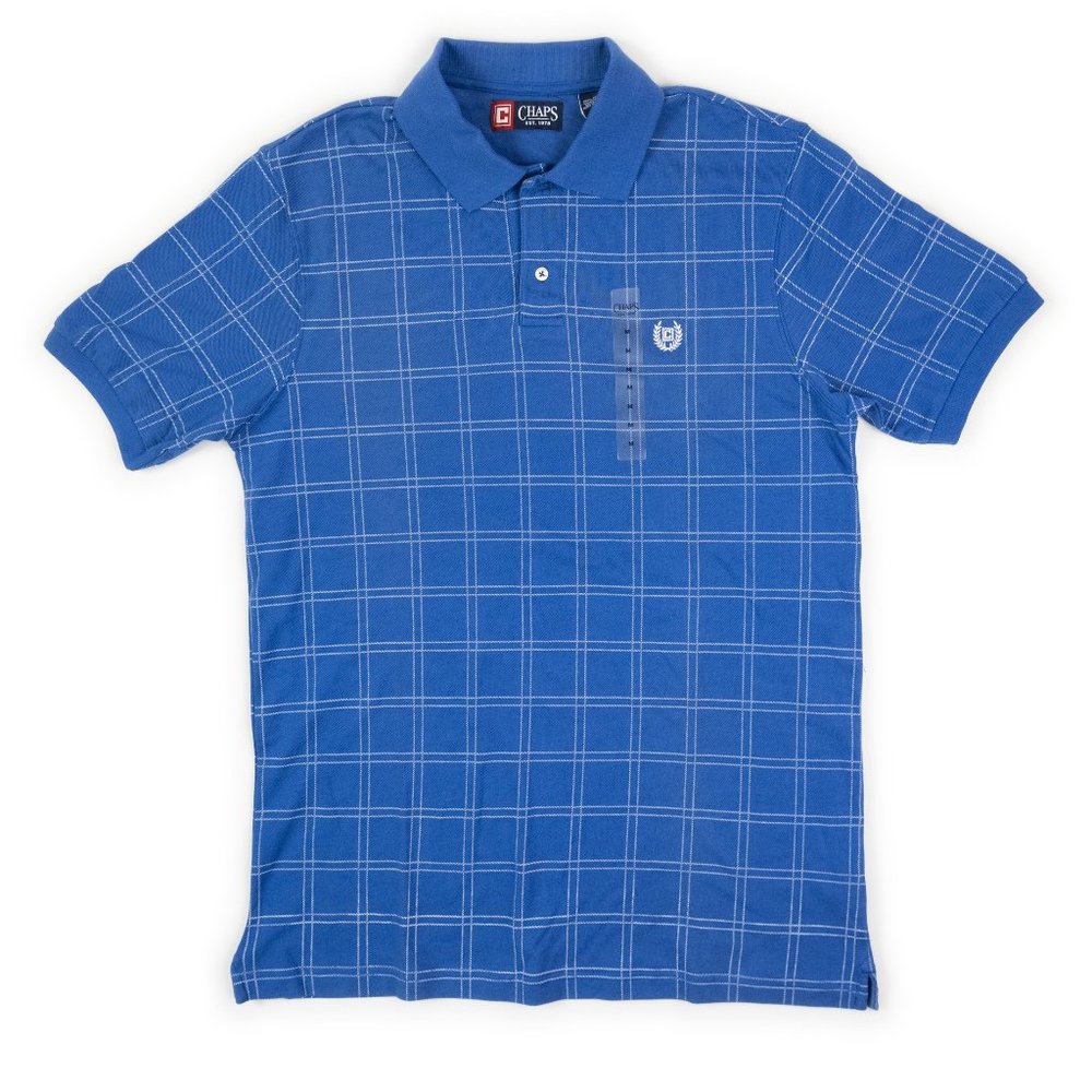 NEW CHAPS blue polo shirt size M